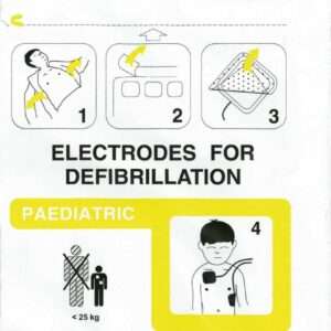 Electrodes pédiatriques pour défibrillateur Schiller FRED PA-1