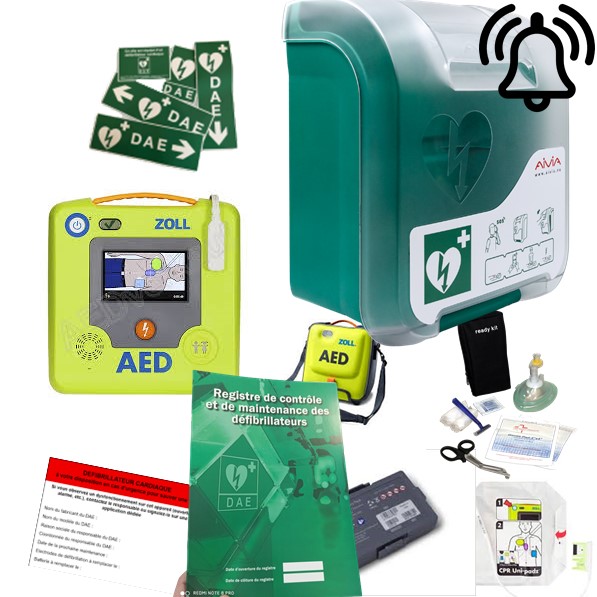 Pack défibrillateur Zoll AED 3 avec Aivia In avec alarme